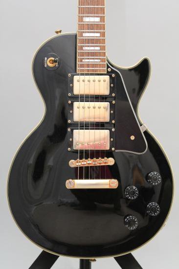 13G032 epiphone Les Paul custom 3PU 黒 - 【中古ギター専門店