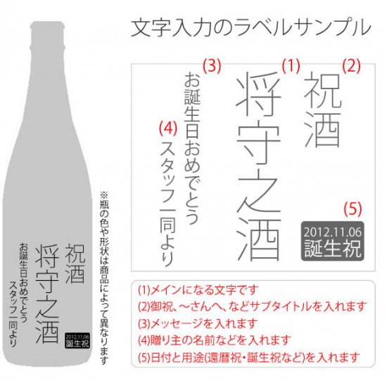 日本酒・純米大吟醸 伝心 凛 名入れ彫刻ボトル720ml】 初孫 誕生日