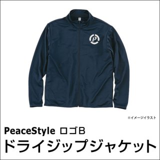 PeaceStyleロゴB　ドライジップジャケット（ネイビー×オフホワイト）