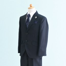 男の子スーツレンタル（FB-130）130/半ズボン　黒/ストライプ　MICHIKO LONDONミチコロンドン