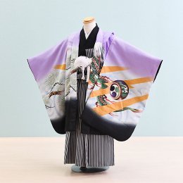 男児袴レンタル（050052）うす紫/たか・龍