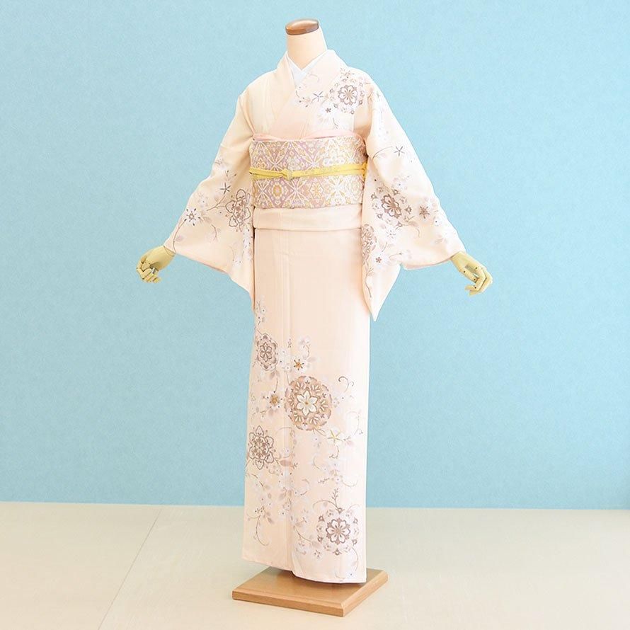 訪問着レンタル（HM0039）クリーム/花・吉祥文様 - 東京レンタルいしょう