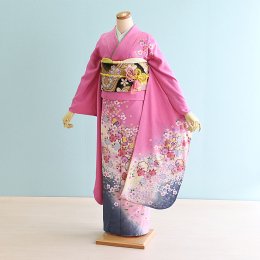 結婚式振袖レンタル（FS0097）ピンク/花・鞠・雪輪・古典
