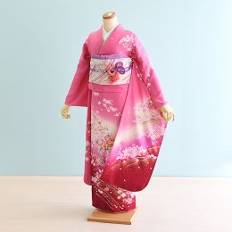 結婚式振袖レンタル（FS0098）ピンク/花・鞠・古典