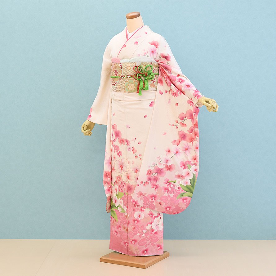 激安格安 結婚式 結納式振袖レンタルフルセット 22 166 白 花柄 花 モダン 東京レンタルいしょう