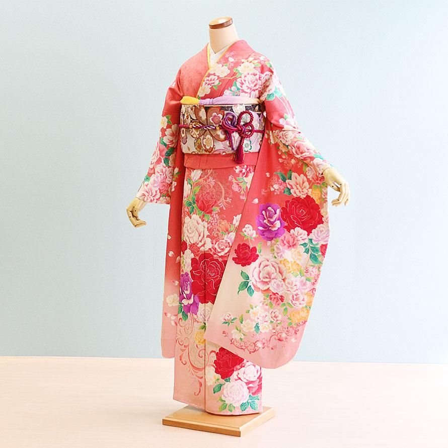 振袖ピンク花柄