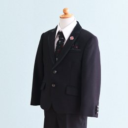 男の子スーツレンタル（FB0024）120/半ズボン　黒　MICHIKO LONDONミチコロンドン