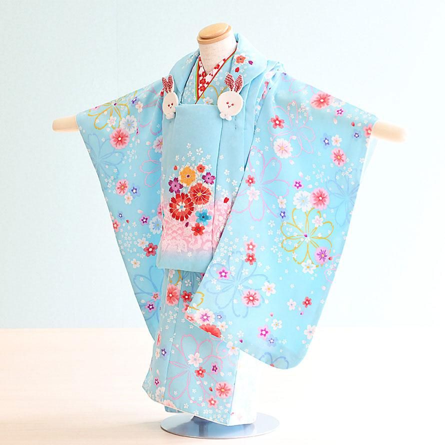 七五三　3歳　女の子　陽気な天使　着物セット　一度使用 NISHIORI 【30%OFFクーポン配布中】陽気な天使 レンタル商品 3歳