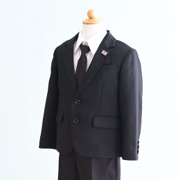 男の子スーツレンタル（FB0051）110/半ズボン　黒　MICHIKO LONDONミチコロンドン