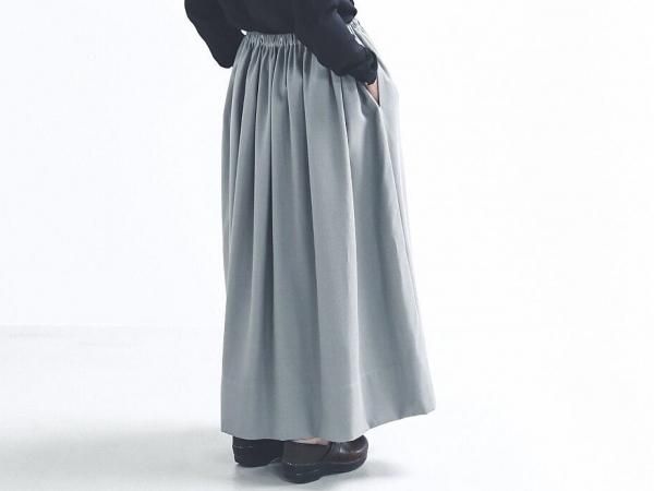 humoresquegather skirt/gray twill