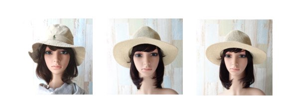 SALE！40％ofｆ限定＊人毛ミディアムレイヤー　帽子の付け毛 一体型4使用例