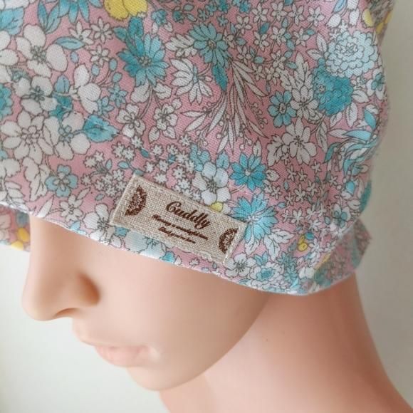 安いそれに目立つ おしゃれで可愛いハンドメイド医療用ケア帽子【シロ 帽子