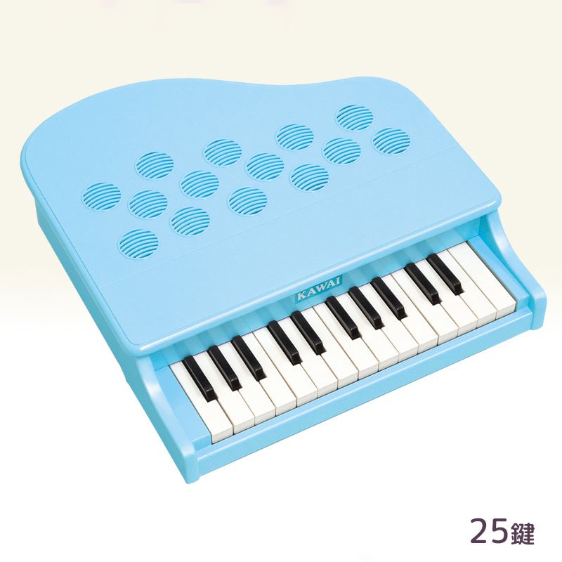 楽器玩具 ミニピアノ P-25 ミントブルー 日本製 | KAWAI カワイ - 【公式】木のおもちゃ ウィル・ウッド 名古屋店