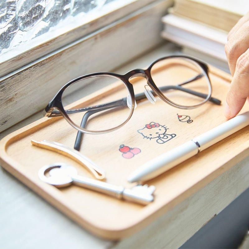 希少！キティヴィンテージレトロ木製トレイＬ 希少！キティヴィンテージレトロ木製トレイL