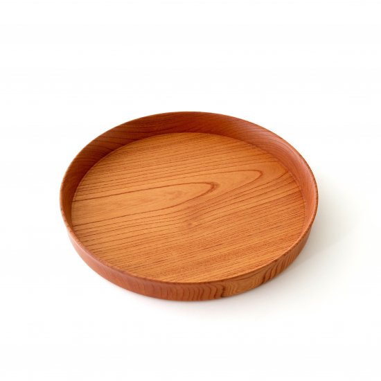 ケヤキの丸盆 - woodpecker（ウッドペッカー）いちょうの木のまな板・カッティングボード・木のお皿