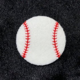 ☆刺繍缶バッジ☆ 野球 ボール ベースボール - 手芸男子のお店 