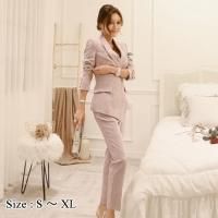 エレガントに着こなすシングルジャケットとパンツのセットスーツ(キャバスーツ・CABARETSUIT)