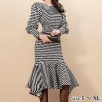 千鳥柄ディープカフスセットアップ(キャバドレス・CABARETDRESS)