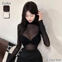 ハイネックシアーロングスリーブメロートップス(TOPS)