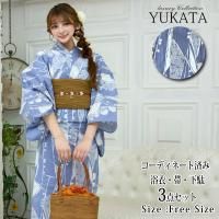 <img class='new_mark_img1' src='https://img.shop-pro.jp/img/new/icons5.gif' style='border:none;display:inline;margin:0px;padding:0px;width:auto;' />ブルーグレーに白の幾何学文様浴衣3点セット(YUKATA)