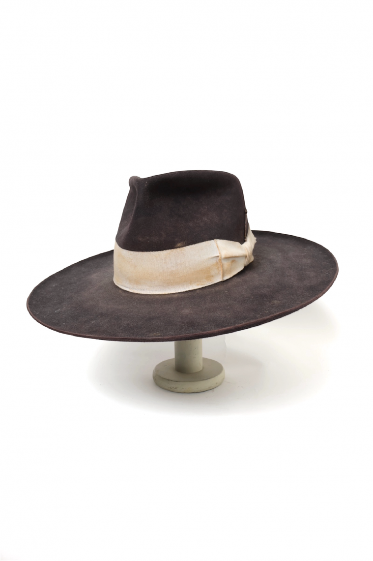Beaver Felt Hat White Ribbon