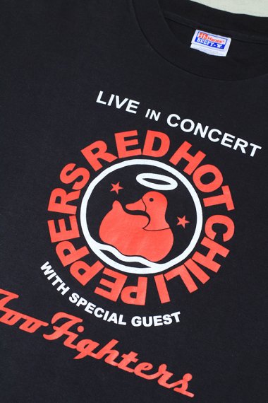 RED HOT CHILI PEPPERS×Foo Fighters Tee【Dead Stock】 - イエロー 