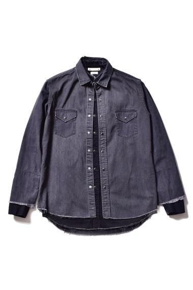 マインデニム希少ポンチョタイプシャツ マインデニム希少ポンチョタイプシャツ マインデニム希少ポンチョ