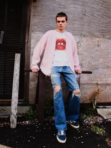 キムタク着　同型同色　MINEDENIM チェリー Tシャツ　黒　スティーロ　M キムタク着 minedenim New Order Tシャツ Mサイズ - メルカリ