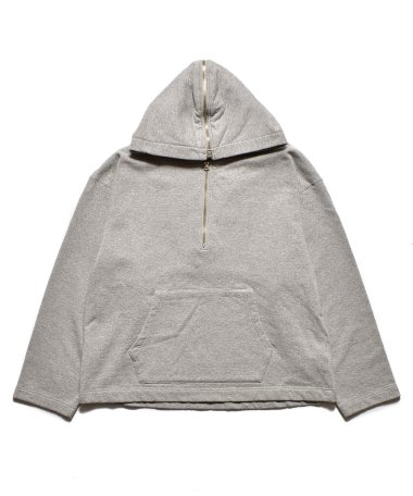 23AW Harf Zip Pullover Hoodie GRY