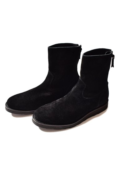 SPOT Suede Leather Back Zip Boots BLK | MINEDENIM - イエローケーキ