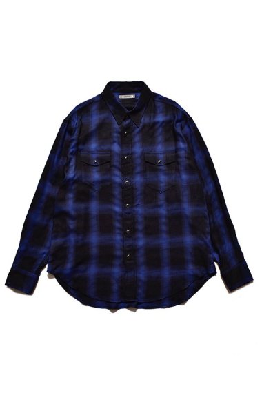24SS Distortion Ombre Check L.Western SH BPT
