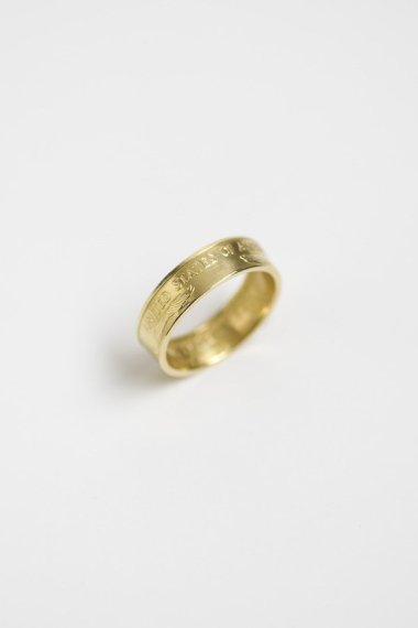 Order Made Gold Coin Ring  (1/2 coin)