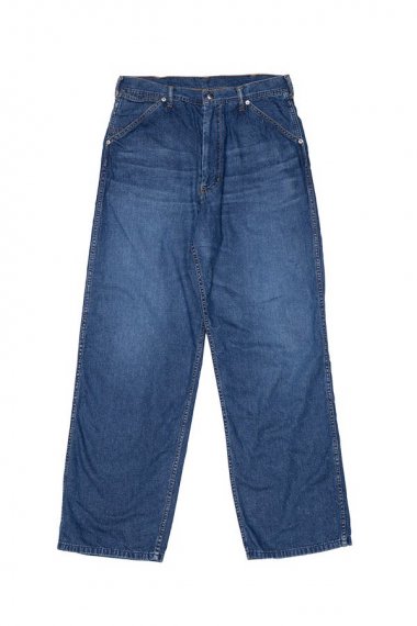 #0026 WORKERS PANTS WIDE -USED WASHED DENIM-