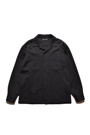 24AW Salt'n Peppar Wool Open Collar L/S SH CGR