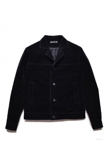 24AW Velvet Denim 4B JKT BLK