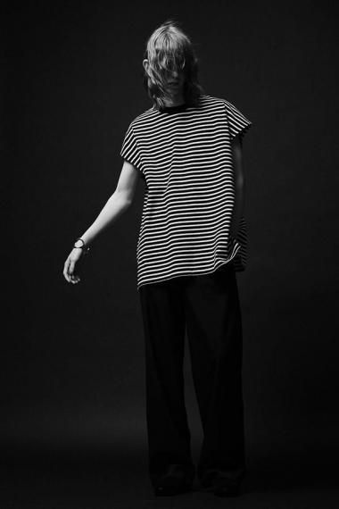 25SS Big Nosleeve Border T-SH BLT524 〜䳫