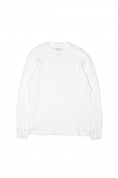 #0028 THERMAL SHIRT -WAFFLE COTTON RAYON- WHITE