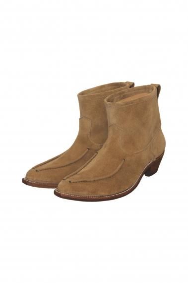 #0028 WESTERN MOCCASIN BOOTS -KUDU SUEDE- CAMEL