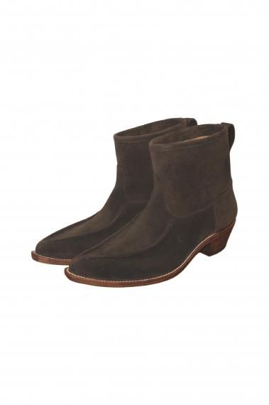 #0028 WESTERN MOCCASIN BOOTS -KUDU SUEDE- CHOCLATE
