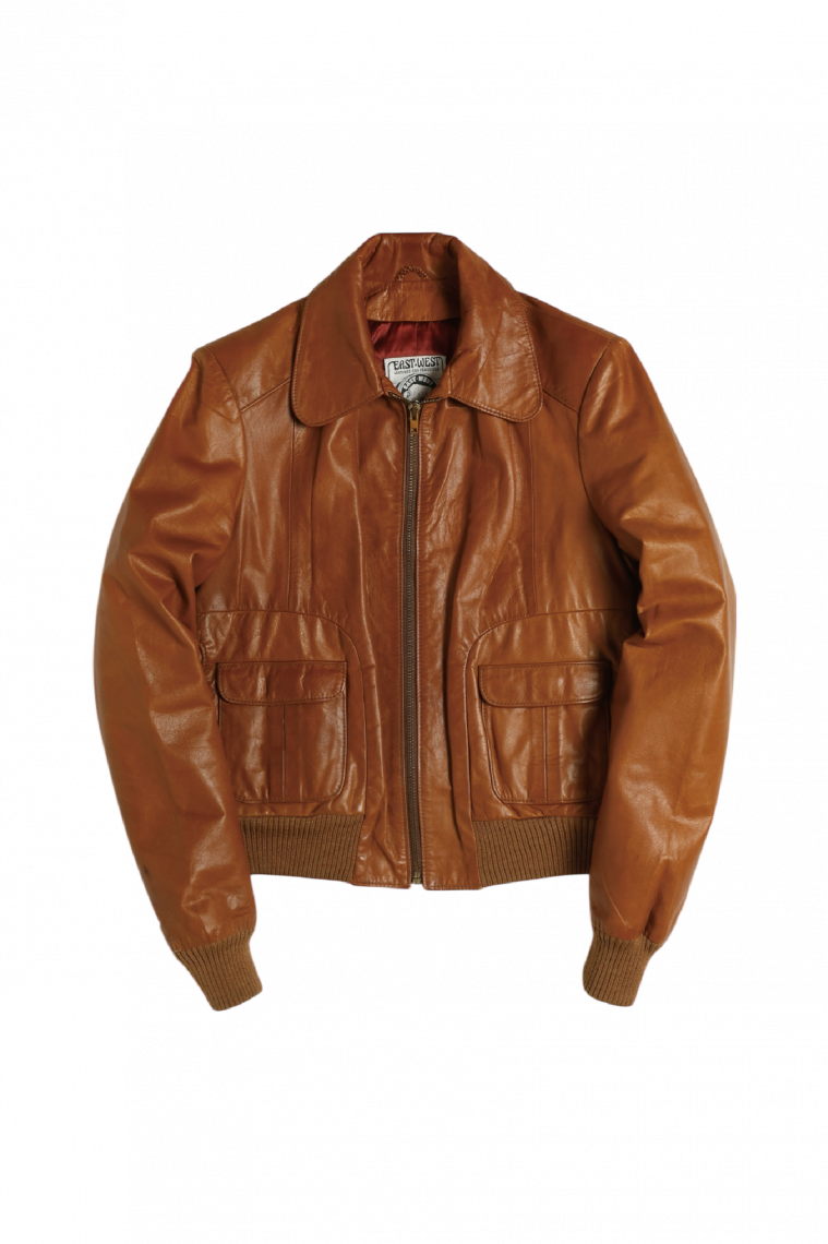 EAST WEST Leather Flight Jacket