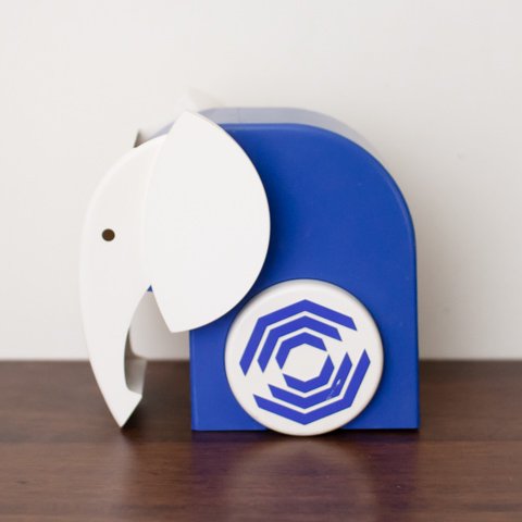 DENMARK BLUE/WHITE ELEPHANT COIN BANK