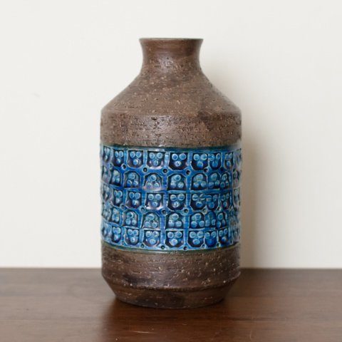 ITALY BROWN/BLUE LARGE VASE FROM DENMARK