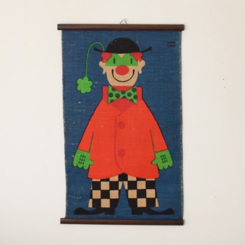 SWEDEN JERRY ROUPE CLOWN TAPESTRY
