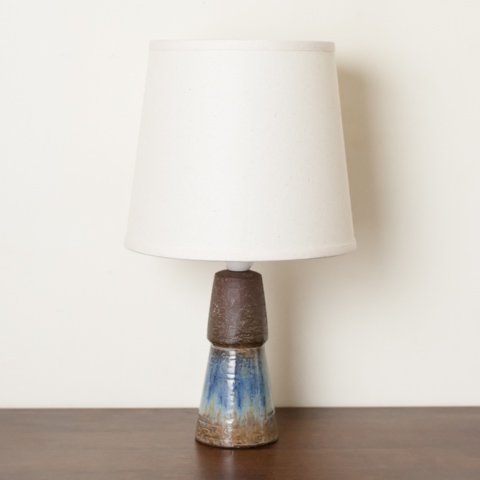 DENMARK MICHAEL ANDERSEN & SON BROWN/BLUE CERAMIC TABLE LAMP