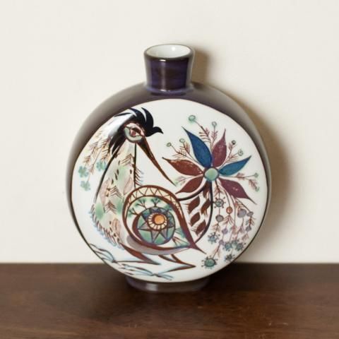 ROYAL COPENHAGEN Marianne Johnson TENERA PEACOCK VASE - 北欧