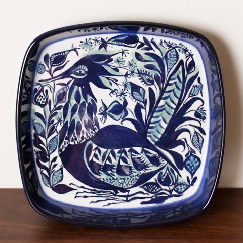 DENMARK ROYAL COPENHAGEN Marianne Johnson TENERA PEACOCK TRAY -  北欧ビンテージ雑貨ショップ｜THE TIME HAS COME