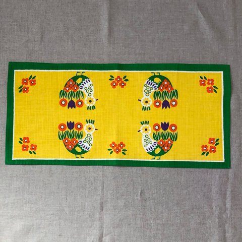SWEDEN YELLLOW/GREEN 4 CHICKENS EASTER TABLE MAT