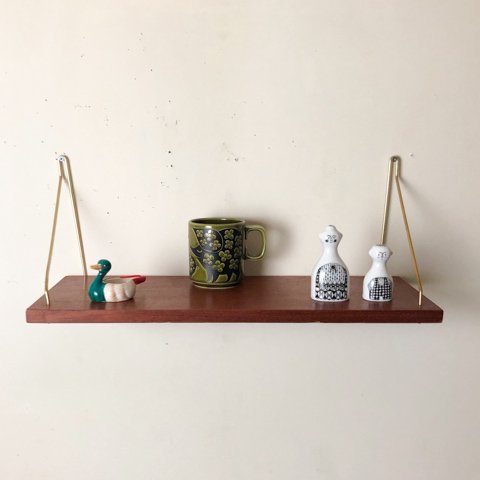 DENMARK TEAK/STEEL WALL SHELF W500