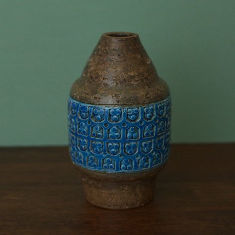 ITALY BROWN/BLUE LARGE VASE