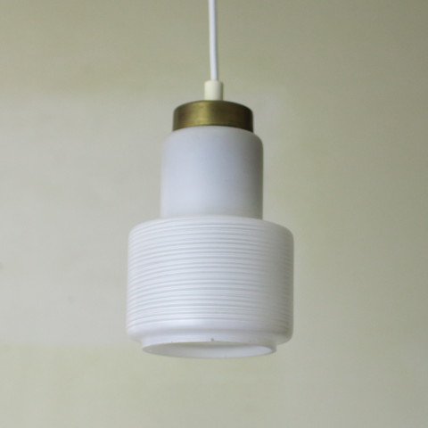 DENMARK MILKY WHITE/CLEAR DOUBLE GLASS SHADE LAMP